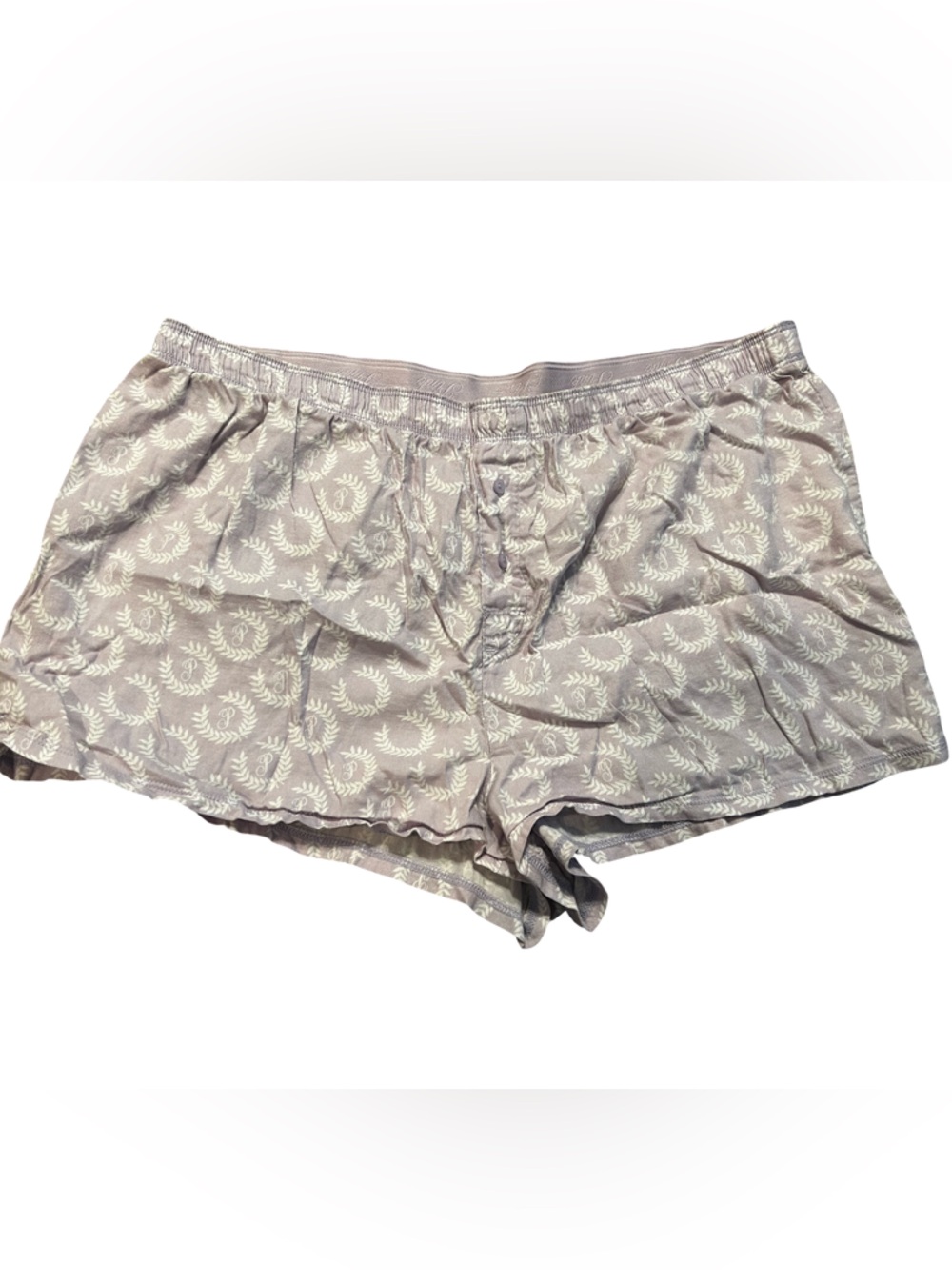 PINK Victoria's Secret Light Gray Printed Lounge Shorts